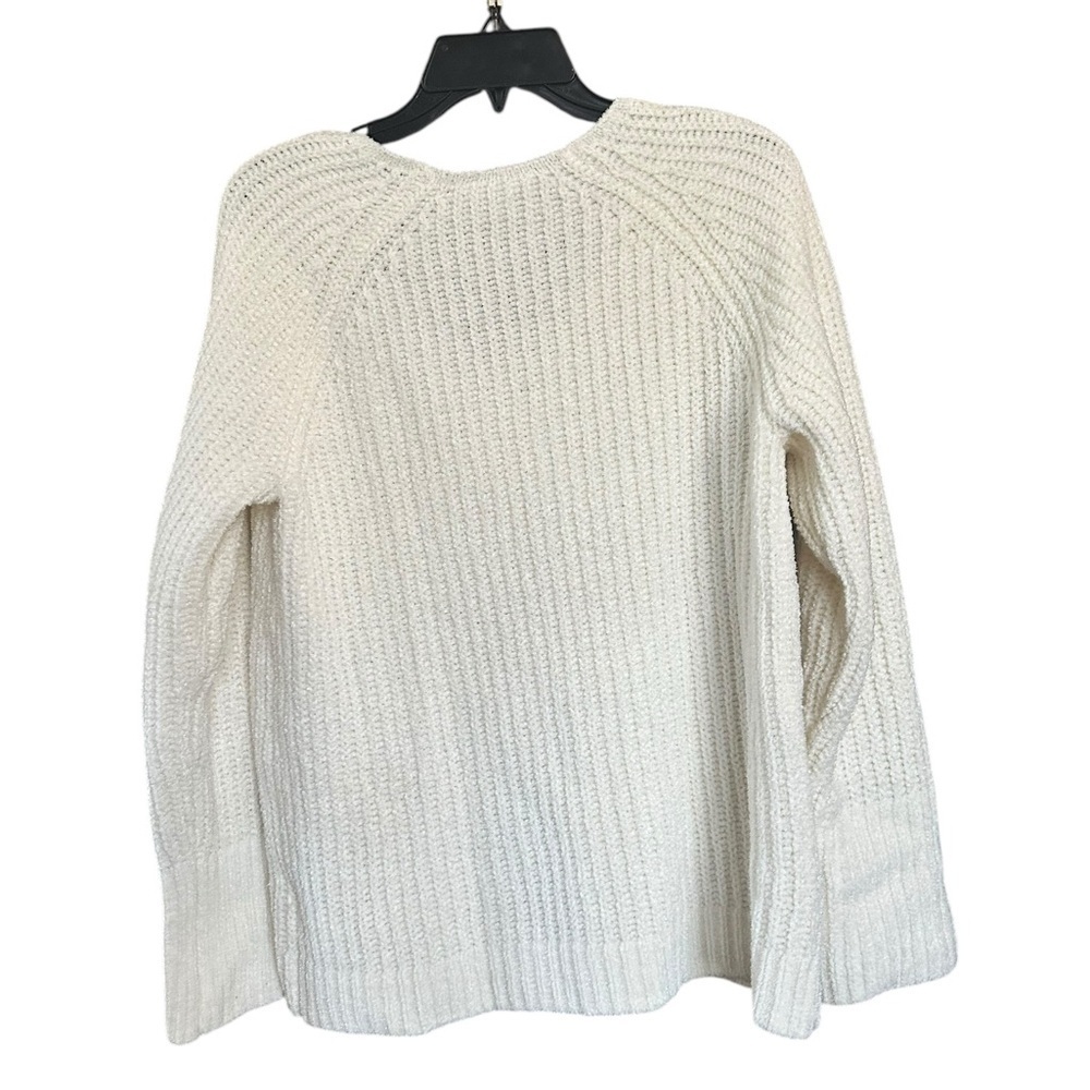 Luck Brand Women's Vanilla V-Neck Chenille Sweater - Picture 5 of 7